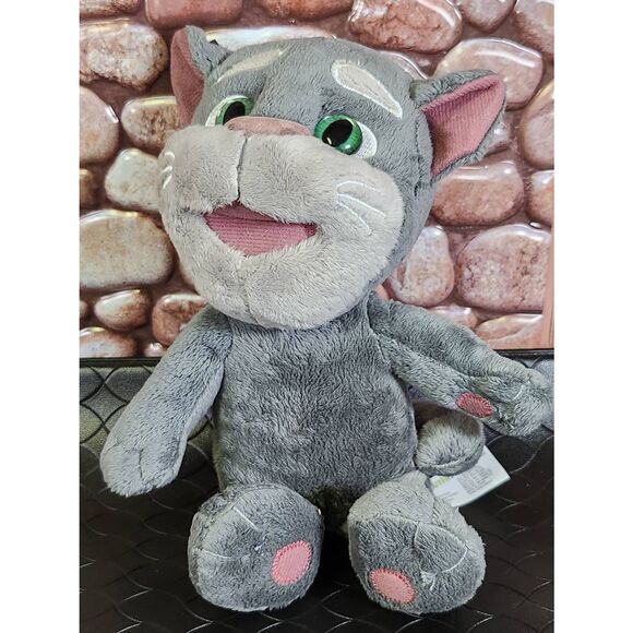 Talking Friends TOM CAT Animated Repeating 8" Gray Plush Dragon-i Stuffed Animal - Picture 1 of 9